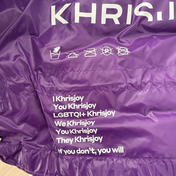 Purple cropped KhrisJoy puffer jacket - Picture 4 of 6